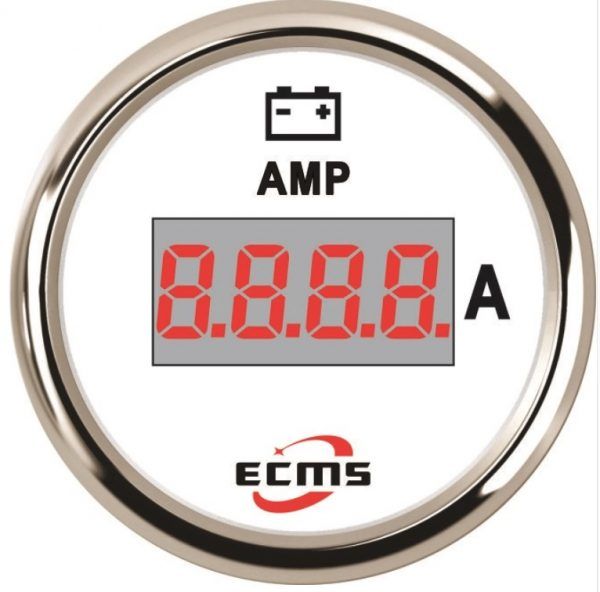 Цифровий амперметр ECMS PEA-WS±150A діаметр 52мм білий 800-00166