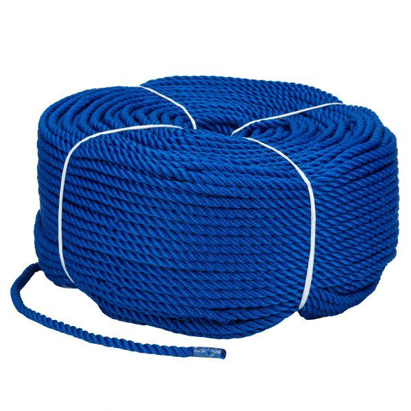 Мотузка POLYESTER 3 STRAND ROPE 8MM*200M BLUE