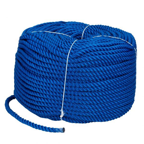 Веревка POLYESTER 3 STRAND ROPE 14MM*200M BLUE
