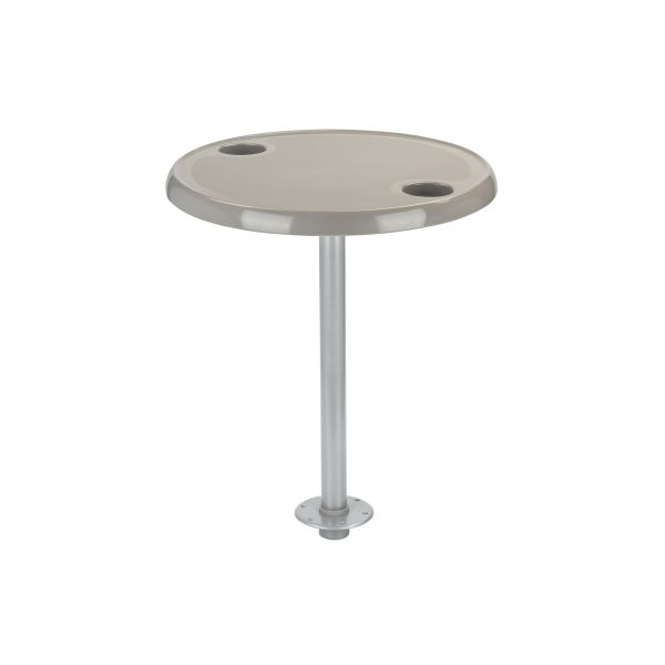 Набір круглий стіл зі стійкою 75201-04, сірий колір