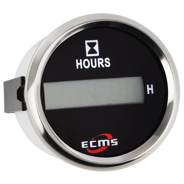 Цифровий лічильник мотогодин ECMS PLH2-BS-HS не імпульсний чорний 800-00189