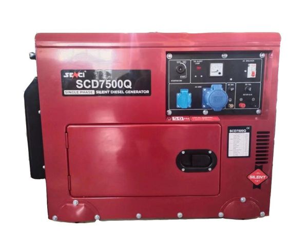 Дизельный генератор SENCI SCD 7500Q max 5.5 кВт в шумозащитном кожухе