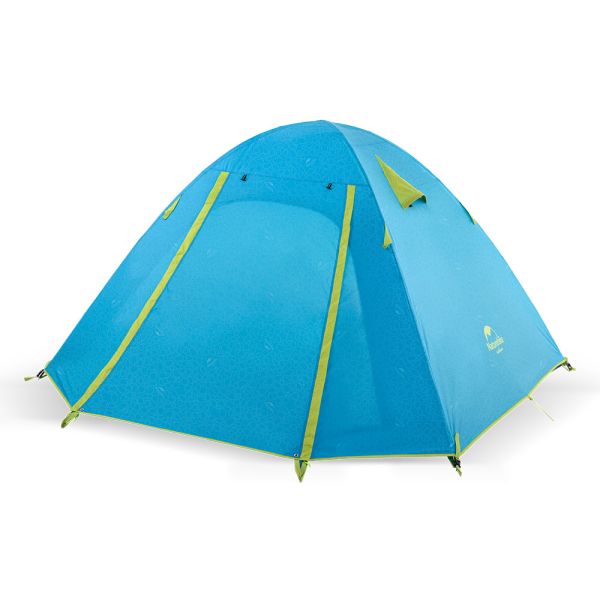 Двухслойная, 4-х местная палатка с алюминиевыми дугами, P-SERIES, синяя