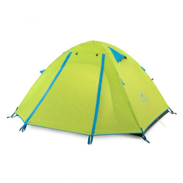 Двухслойная 4-х местная палатка с алюминиевыми дугами, P-SERIES, зеленая.